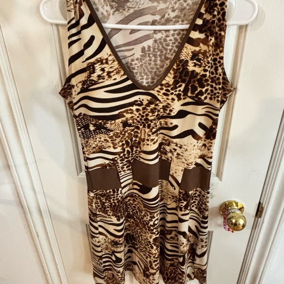 vintage y2k leopard body con dress - Picture 3 of 8